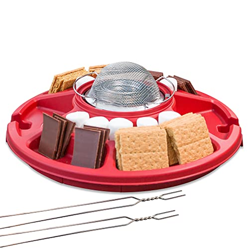 Sterno S'mores Maker Kit Smores Station - Tabletop Smores Maker for Indoor & Outdoor Use, Smores Kit with S'mores Heat Fuel - Tabletop Smores Kit for Kids & Adults - 5-Piece Smores Making Kit