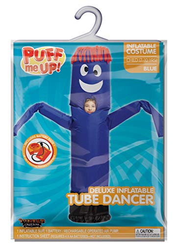 Spooktacular Creations Inflatable Costume Tube Dancer Wacky Waving Arm Flailing Halloween Costume Child Size (Blue)