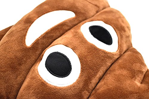 YINGGG 32cm Poop Plush Pillow Round Triangle Emotion Cushion Cute Decorative Stuffed Toy Brown Present for Kids and Friends