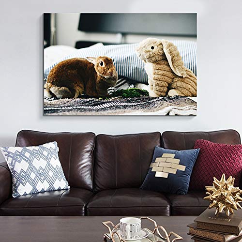 NWT Custom Canvas Prints with Your Photos for Pet/Animal, Personalized Canvas Pictures for Wall to Print Framed 24x36 inches