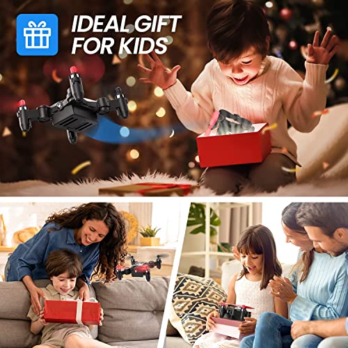 Holy Stone HS190 Drone for Kids, Mini Drone with One-Key Takeoff/Landing, 3D Flips, 3 Speeds and Auto Hovering, Gifts Toys for Boys and Girls, Red