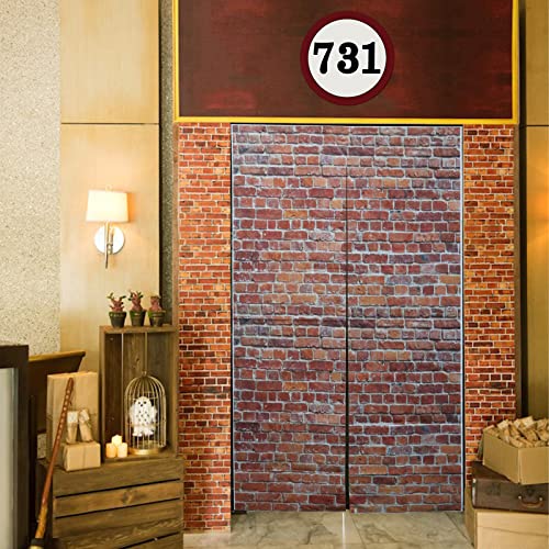 Brick Wall Party Backdrop, Wall Decoration, Curtains Door, Old Red Brick Wall Party Backdrop, Holiday Party Supplies Christmas Halloween Decoration 78.7"x 49.2" Inch