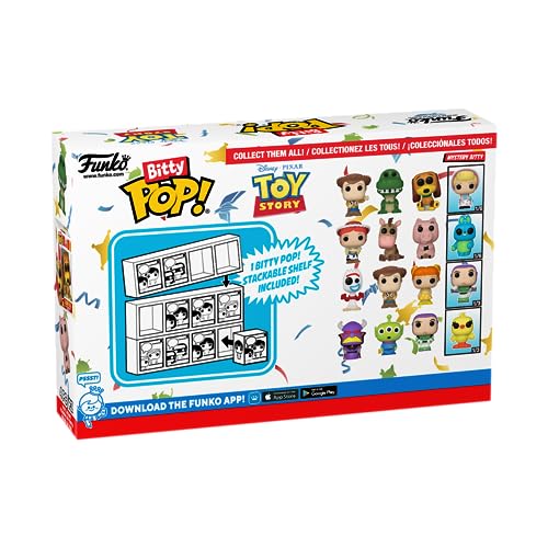 Funko Bitty Pop!: Toy Story Mini Collectible Toys 4-Pack - Woody, Rex, Slinky Dog & Mystery Chase Figure (Styles May Vary)