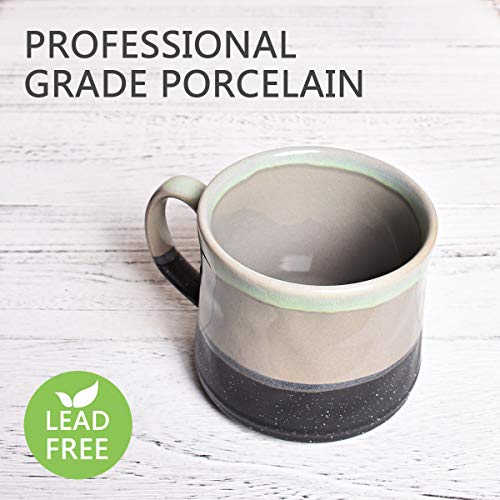 Bosmarlin Large Ceramic Coffee Mug, Big Tea Cup, 7 Colors to Choose, 21 Oz, Dishwasher and Microwave Safe, 1 PCS… (Grey)