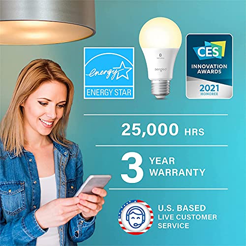 Sengled Smart Light Bulbs, Bluetooth Mesh, Bulbs That Work with Alexa Only, Dimmable LED E26 A19, 60W Equivalent Soft White 800LM, High CRI, Brightness, 6 Pack