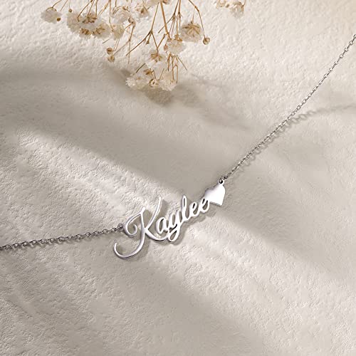 Custom Name Necklace Personalized Sterling Silver Necklaces for Women Customized Name Necklaces Pendant Jewelry Gifts for Women