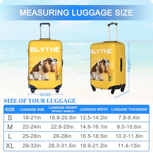 Custom Luggage Cover Personalized Suitcase Cover Add Your Name Photo Text Logo Double Sided Design Customized Elastic Protector Washable luggage cover protector for Travel Business S（for 18-21inch）