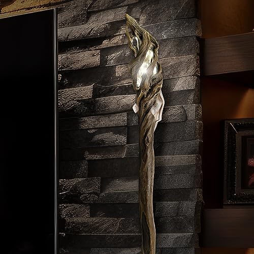 United Cutlery Illuminated Gandalf Staff - Replica from The Hobbit: The Desolation of Smaug | Wizard Staff with LED Crystal | 73” Length | Wall Mount to Display | Certificate of Authenticity