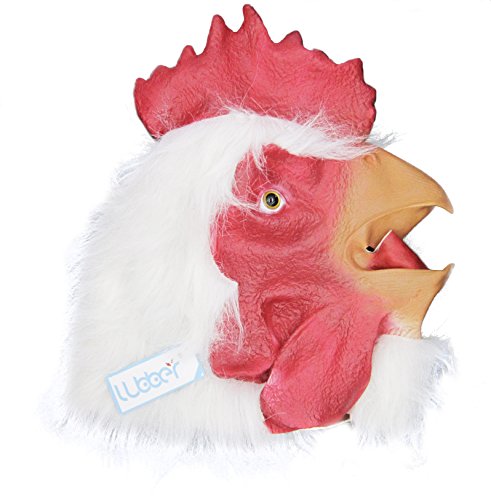 Lubber Latex Rooster Animal Head Mask For Halloweem Costume Cosplay