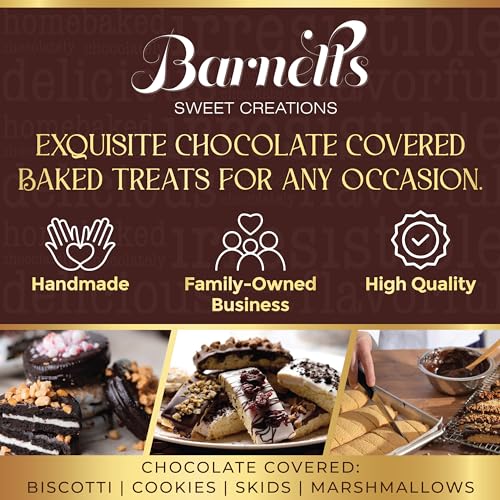 Chocolate Biscotti Gift Basket, 24 Gourmet Chocolate Cookies Gift Box, Gifts for Food Delivery Ideas for Women Men Grandma Teachers