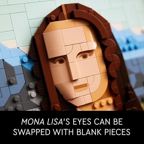 LEGO Art Mona Lisa Painting, Leonardo da Vinci Artwork for Build and Display, Home Decor Idea, Wall Art Building Set for Adults, Creative Activity Gift for Men, Women and Art Lovers, 31213