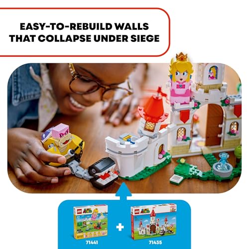 LEGO Super Mario Battle with Roy at Peach’s Castle, Nintendo Character Mario Toy for Kids, Castle Toy & Adventure Set, Super Mario Gift for Girls, Boys & Gamers Ages 7 and up, 71435