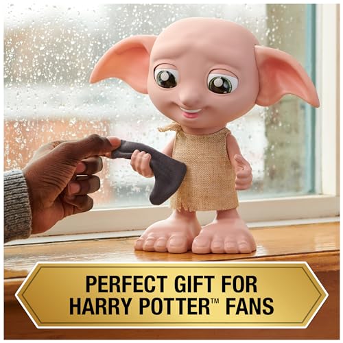 Wizarding World Harry Potter, Interactive Magical Dobby Elf Doll with Sock, over 30 Sounds & Phrases, 8.5-inch, Kids Toys for Ages 6 and up