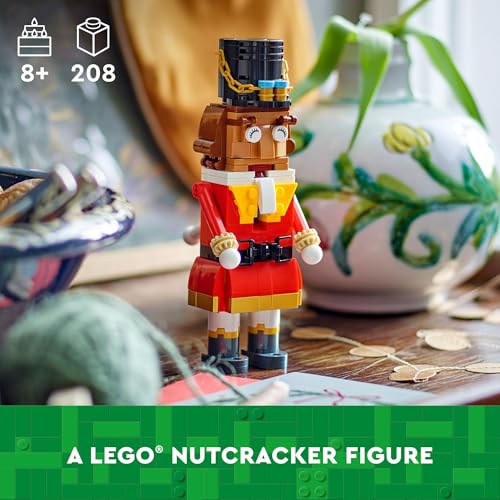 LEGO Nutcracker Figure Toy Building Set for Kids, Collectible Christmas Home Decor, Nutcracker Gift for Boys and Girls Ages 8-12 or Adult Fans, Features Movable Arms & Mouth, 40640