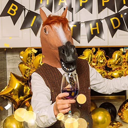 Horse Mask Party Dress Up Horse Head masks for adults Men Masquerade (brown)