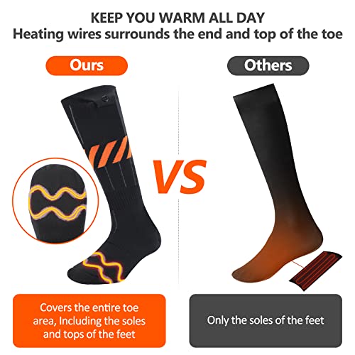 RELIRELIA Heated Socks, Rechargeable Heated Socks with APP Control for Men Women Feet Warmer for Winter Hunting Fishing Winter Skiing Outdoors Battery Included