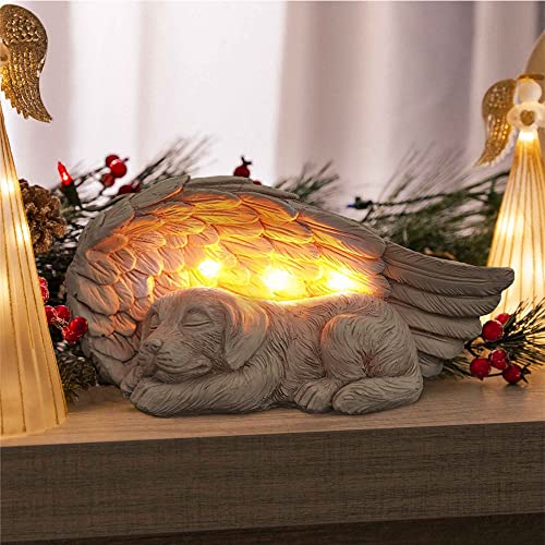 iHeartDogs Dog Memorial Gifts - Forever My Guardian Angel Garden Solar Light - Pet Memorial Stone