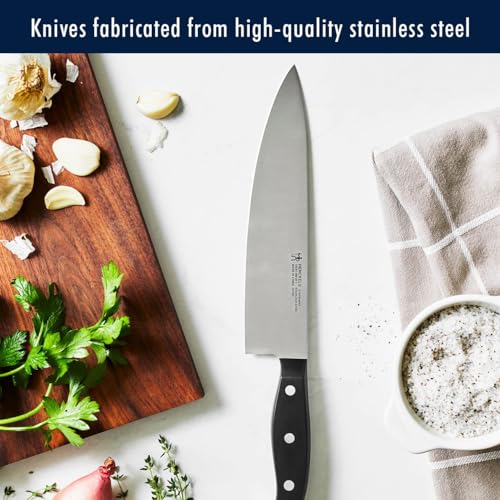 HENCKELS Premium Quality 15-Piece Knife Set with Block, Razor-Sharp, German Engineered Knife Informed by over 100 Years of Masterful Knife Making, Lightweight and Strong, Dishwasher Safe