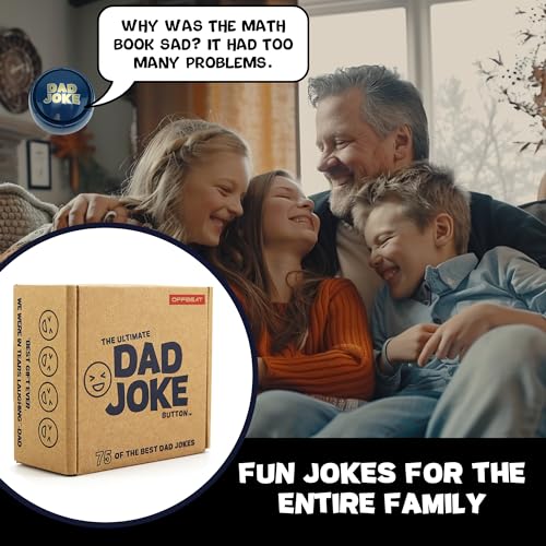 The Ultimate Dad Joke Button Funny Gift for Dads and Fathers 75 Hilarious Dad Jokes - Ready to Gift Box, Fun for Dads, Kids, Grandpa, Uncles, The Gift of Laughs, Hilarious Family Friendly Jokes