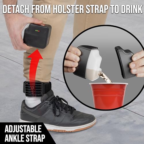 GoPong Ankle Monitor Flask (5 oz) - Hidden Alcohol Travel Flask - Funny Liquor Gift – Includes Funnel & Spout