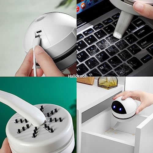 Mini Desktop Vacuum Cleaner Cute Desk Vacuum Cleaner for Picking up Crumbs Eraser Crumbs Pet Hairs Flakes Tiny Items, Portable Small USB Vacuum Cleaner for Dust on Desk Tabletop Keyboard Piano