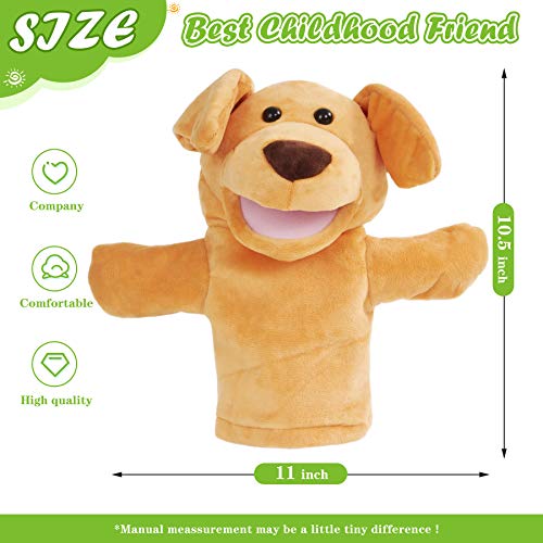 CozyWorld Dog Hand Puppet Puppy Muppets Plush Toys Show Developing Intelligence Gifts for Adults and Kids，10‘’