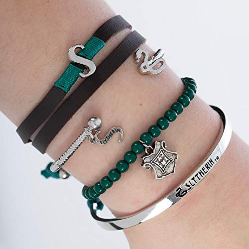 Bioworld Harry Potter Slytherin Charm Bracelet Friendship Bracelet Gift Set - 4 Pack multi-color