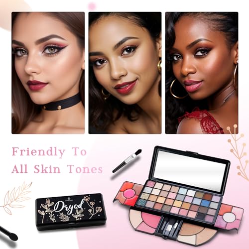 Color Nymph All In One Makeup Sets for Teens Women, Portable Travel Office Makeup Kit Gift for Girls with 36-Colors Eyeshadows Facial Blusher Lip Gloss Pressed Powder Mascara Brushes Mirror