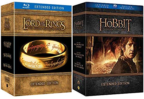 The Lord of the Rings + The Hobbit: Complete Movie Trilogy Series Blu-ray Collection - Extended Edition (With Over 50 Hours of Additional Bonus Content)