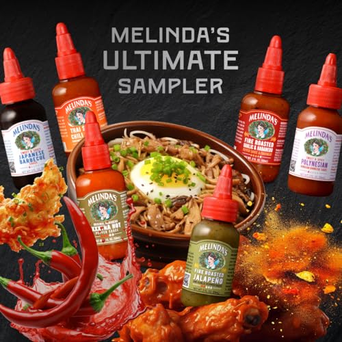 Melinda’s Mini Hot Sauce Variety Pack - Surprise 10 Pack (2 Oz Each) - Gourmet Hot Sauce Gift Set with Travel Friendly Mini Hot Sauce Bottles in 24 Possible Flavors