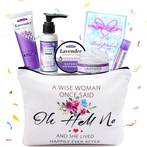 Christmas Gifts for Women Best Friends Gifts Sets Women Travel Size Toiletries Kit Travel Essentials for Women Self Care Gifts for Best Friends,Mom, Teacher,Grandma Lavender Gifts for Her Birthday