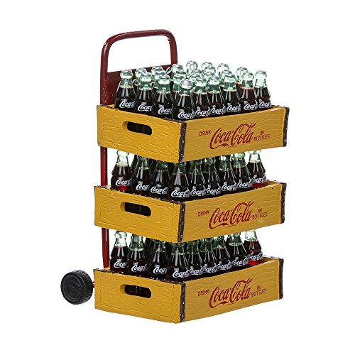 Kurt Adler Coca-Cola Santa with Delivery Cart, 10.5-Inch, Set of 2