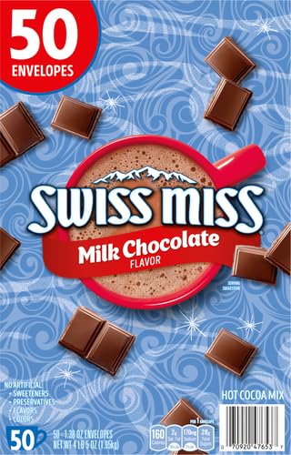 Swiss Miss Milk Chocolate Flavor Hot Cocoa Mix, 1.38 oz. 50-Count