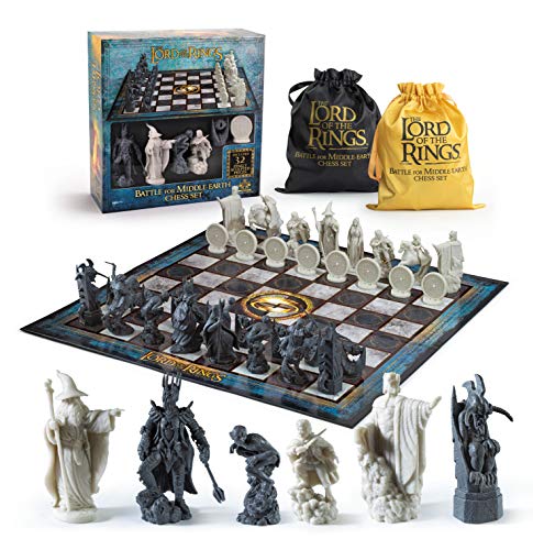 The Noble Collection The Lord of The Rings - Chess Set: Battle for Middle-Earth,Black, for 5 Players