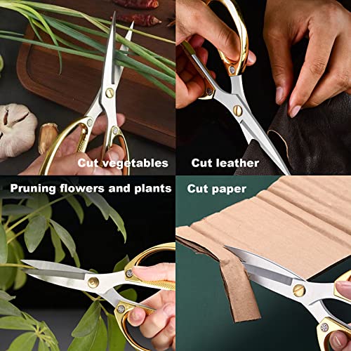 Premium Kitchen Shears Heavy Duty Kitchen Scissors Set 2-Pack,Poultry Shears Heavy Duty Professional,Meat Scissors Heavy Duty Food Scissors,Utility Scissors Bone Shears Cooking Scissors for Kitchen