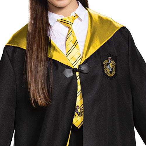 Disguise unisex adult Hufflepuff Costume Outerwear, Black & Yellow, Medium 38-40 US