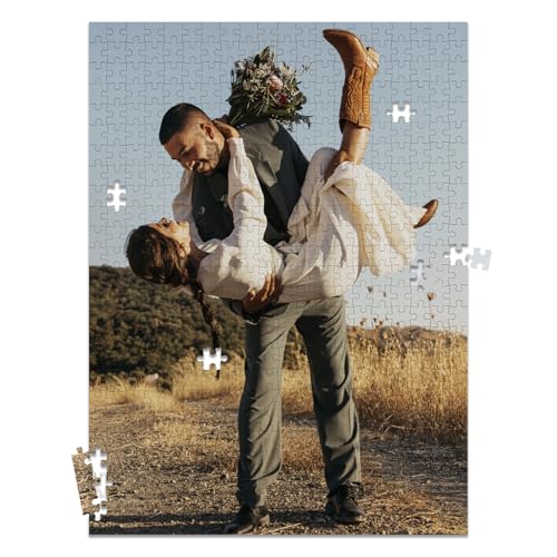 Custom Puzzles from Photos, Personalized Photo Puzzle for Adults 500 Piece, Customize Picture Puzzle for Family, Christmas, Halloween, Pet, Birthday, Wedding Gift