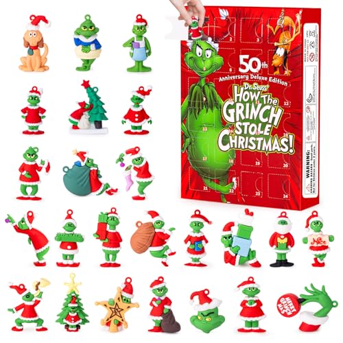 Christmas Advent Calendar 2024,Christmas Countdown Calendars,24 Days of Xmas Surprises,with 24 Collectible for Kids Adult Teens,Christmas Vacation Gifts Christmas Decorations