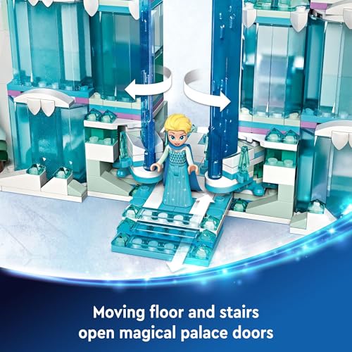 LEGO Disney Frozen Elsa’s Ice Palace Building Set for Kids, Princess Castle with Anna and Elsa Mini-Doll Figures, Disney Princess Toy Gift Idea for Girls, Boys and Movie Fans Ages 6 and Up, 43244