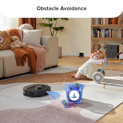 roborock Q8 Max Robot Vacuum and Mop Cleaner, DuoRoller Brush, 5500Pa Strong Suction, Lidar Navigation, Obstacle Avoidance, Multi-Level Mapping, Perfect for Pet Hair