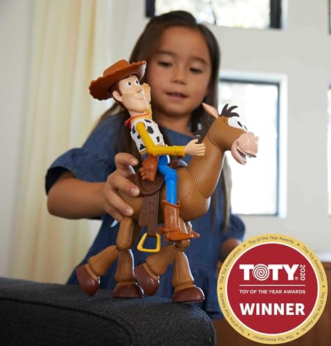 Mattel Disney Pixar Toy Story 4 Woody and Bullseye 2-Character Pack, Movie-inspired Relative-Scale for Storytelling Play