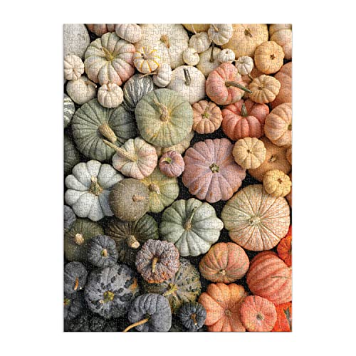 Galison Heirloom Pumpkins Puzzle, 1000 Pieces, 27” x 20” – Difficult Jigsaw Puzzle Featuring Stunning and Colorful Artwork – Thick, Sturdy Pieces, Challenging Family Activity