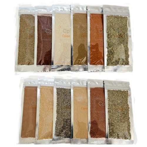 Organic Spice Starter Set includes 12 Organic Spices: Cayenne | Cinnamon | Cumin | Garlic | Ginger | Italian Seasoning | Onion | Oregano | Paprika | Rosemary | Taco Blend | Thyme