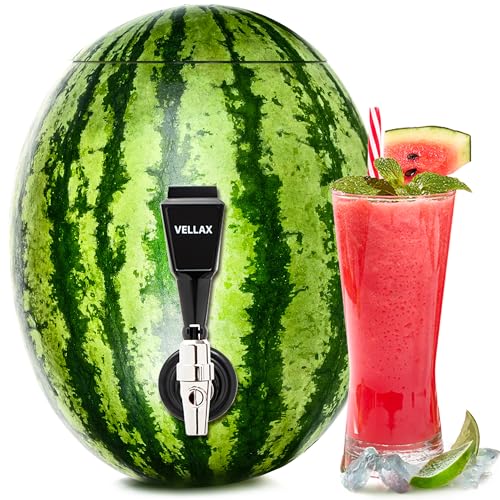 Watermelon Tap Beverage Dispenser Kit - Fruit Keg Tapping Kit & Coring Tool - Juice DIY Spigot, Beer Faucet, Great Spout to Turn Halloween Pumpkins into Ice Tea & Alcohol Drink Party Cocktails