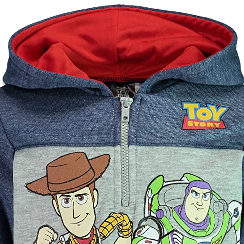 Disney Pixar Toy Story Woody Buzz Lightyear Big Boys Fleece Half Zip Hoodie 12