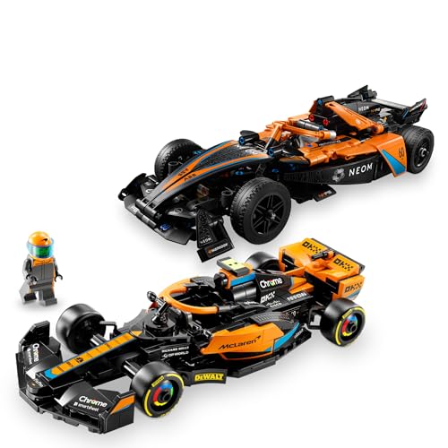 LEGO Technic & Speed Champions McLaren Racing Pack, Includes 2 McLaren Race Car Models in 1 Box, Formula E and Formula 1, Makes an Exciting Gift for Racing Fans Ages 9 and Up, 66792