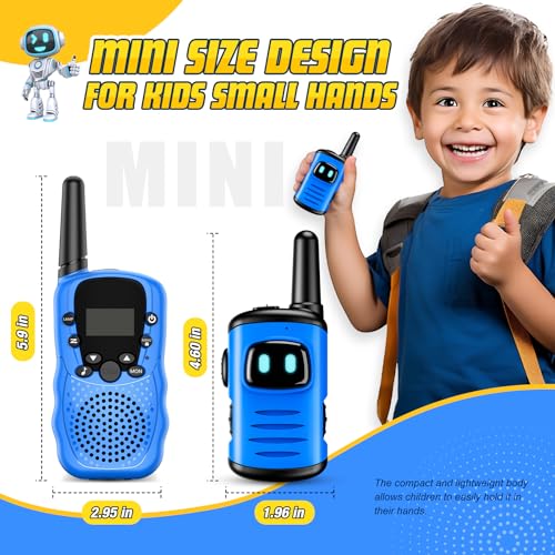 Kids Walkie Talkies Toys for Boys: comedyfun Mini Robots Walkies Talkies 2 Pack Halloween Christmas Birthday Gifts for 3 4 5 6-8 Year Old Boys Toys for 4 5 6 7 8-10 Year Old Camping Outdoor Games