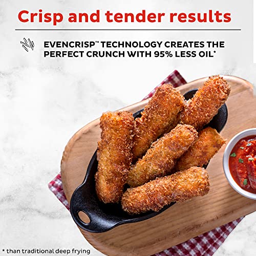 Instant Pot 10QT Air Fryer, 7-in-1 Functions with EvenCrisp Technology that Crisps, Broils, Bakes, Roasts, Dehydrates, Reheats & Rotisseries, Includes over 100 In-App Recipes, Stainless Steel