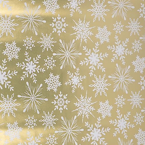 JAMPaper Assorted Gift Wrap - Christmas Foil Wrapping Paper - 100 Sq Ft Total - Elegant Merry Christmas Reindeer Set - 4 Rolls/Pack