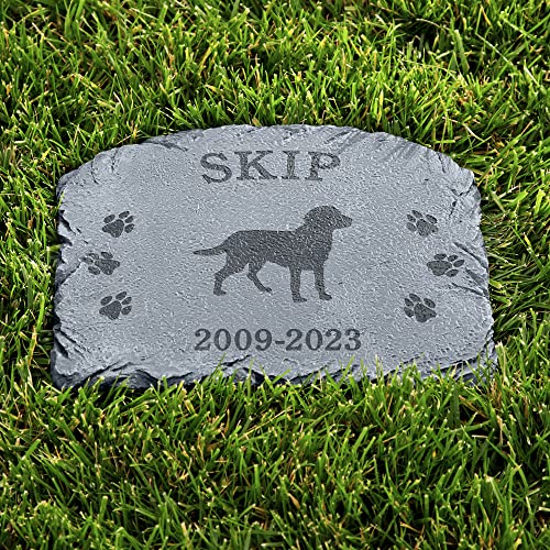 Let's Make Memories Personalized Dog Memorial - Pet Memorial Stone - Sympathy - Resin Garden Stone - 60+ Dog Breeds